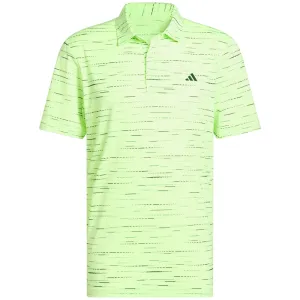 Engineered for Speed Adidas Ultimate365 Mesh Glimmer Print Polo Shirt - Lime Burst