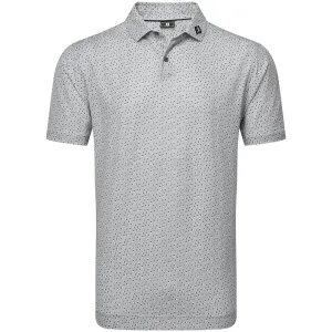 Footjoy Bounce Print Pique Polo Shirt - Grey Independence Day Sale Loud Looks, Smooth Moves