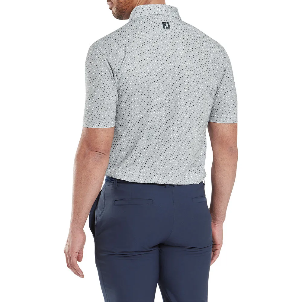 Command Attention Dress from the Feet Up Footjoy Bounce Print Pique Polo Shirt - Grey