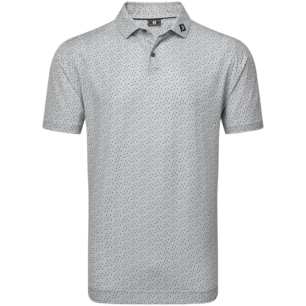 Footjoy Bounce Print Pique Polo Shirt - Grey Independence Day Sale Loud Looks, Smooth Moves