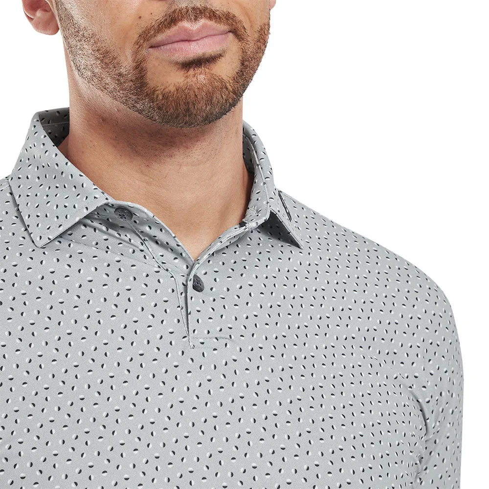 Footjoy Bounce Print Pique Polo Shirt - Grey Built to Move You Step Out Boldly