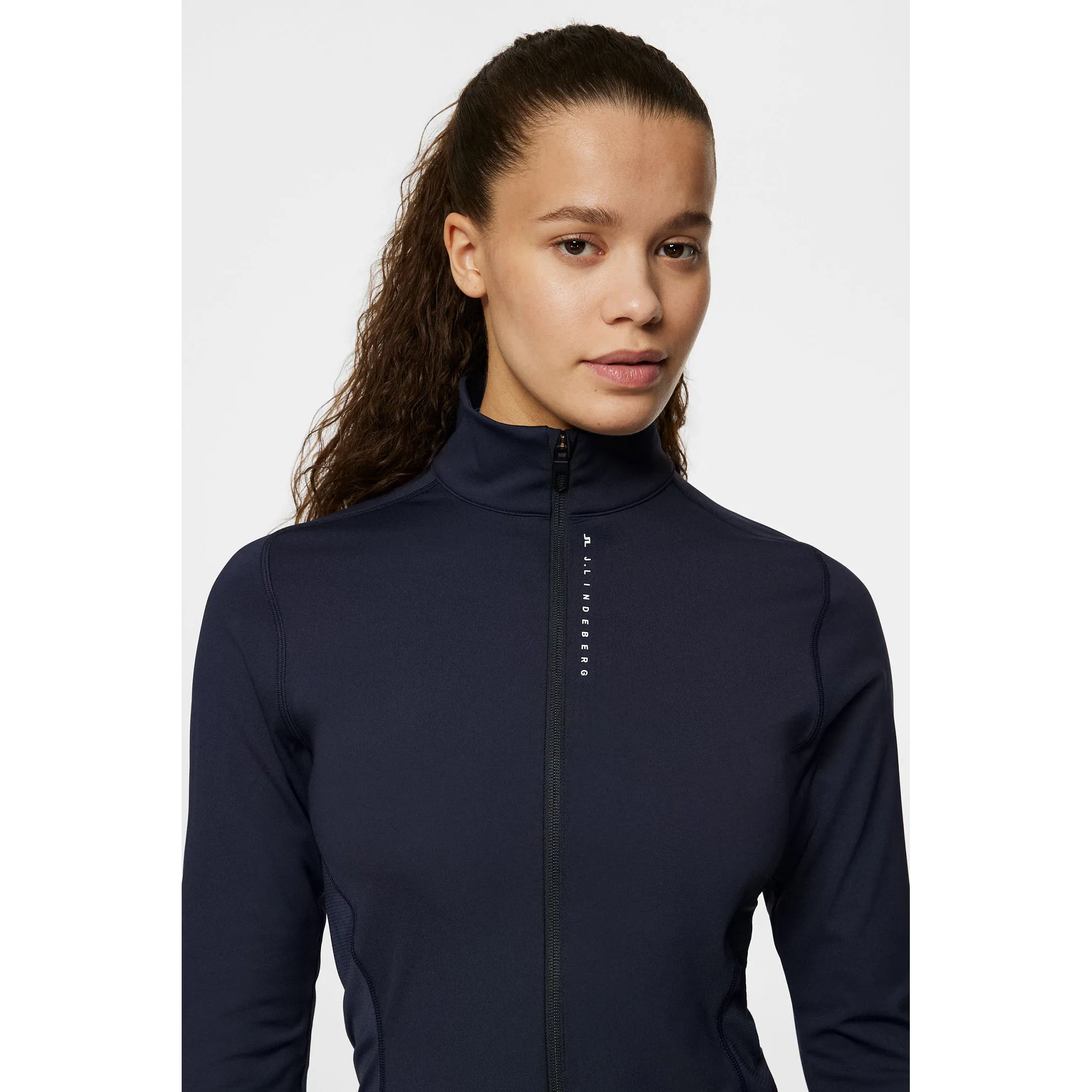 Christmas Eve Sale Dress from the Feet Up J.Lindeberg Women'S Mel Full Zip Golf Mid-Layer - Jl Navy
