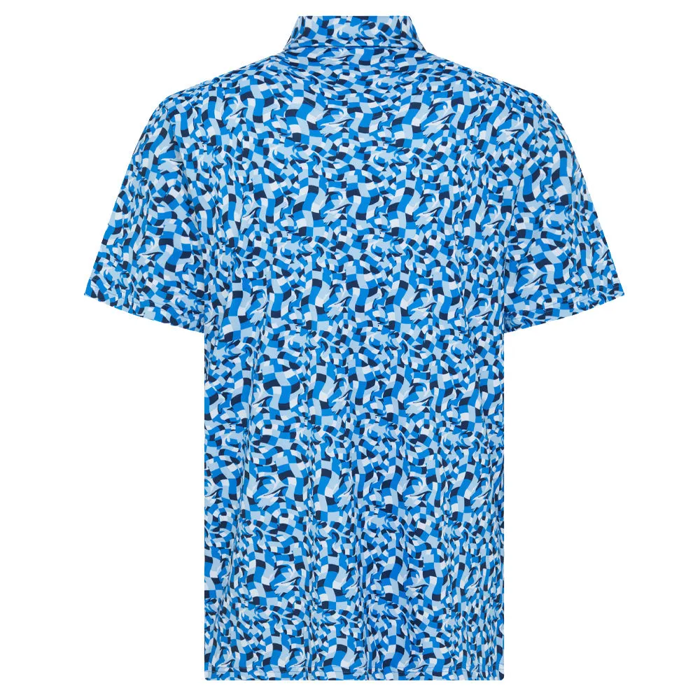 Original Penguin Underwater Mosaic Geo Polo Shirt - French Blue Redefine Classic