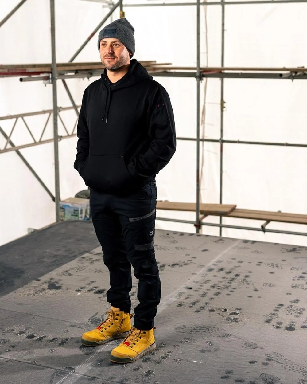 Hard Yakka Mens Brushed Fleece Hoodie Workwear Fleece Jackets
