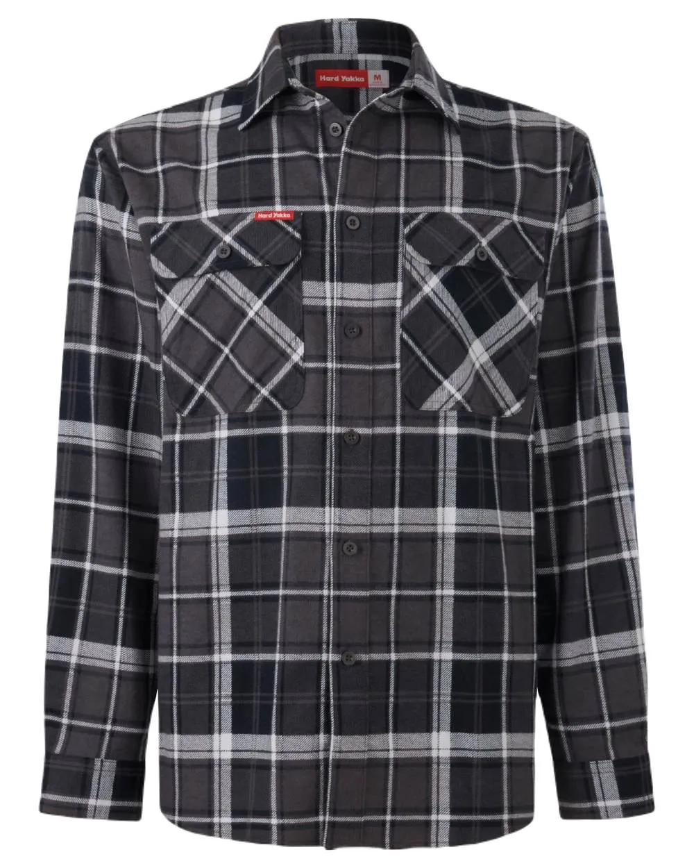 Hard Yakka Mens Lightweight Check Flannel Shirt Hiking Shirts for Men