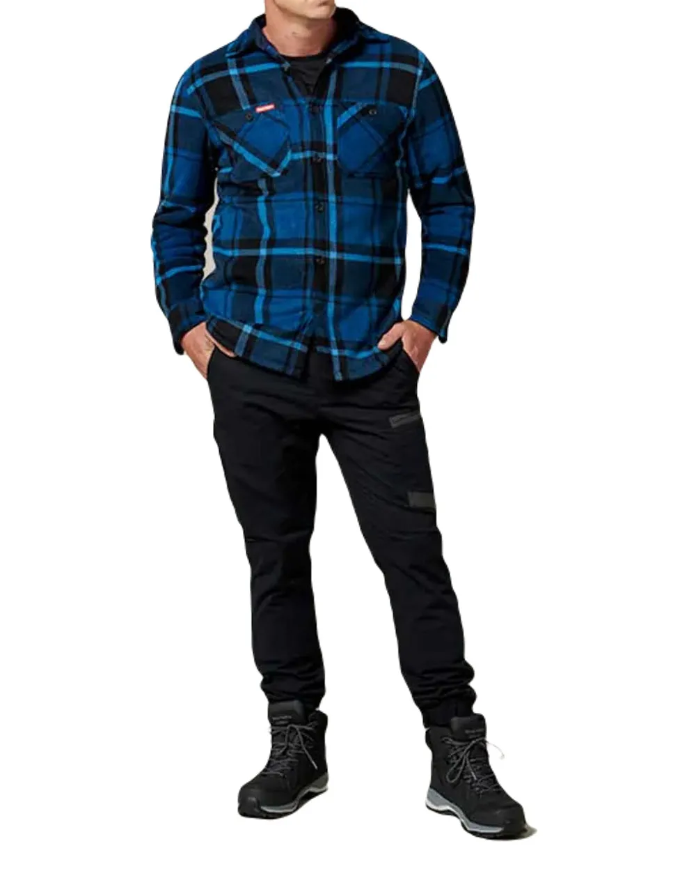 Hard Yakka Mens Sherpa Jacket Workwear Button Shirts