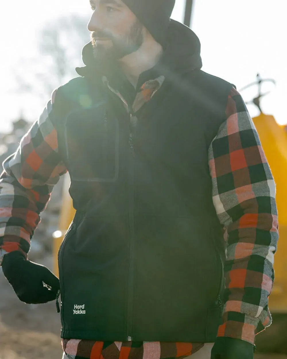 Hard Yakka Mens Toughmaxx Water Resistant Gilet Long Sleeve Cotton Shirts
