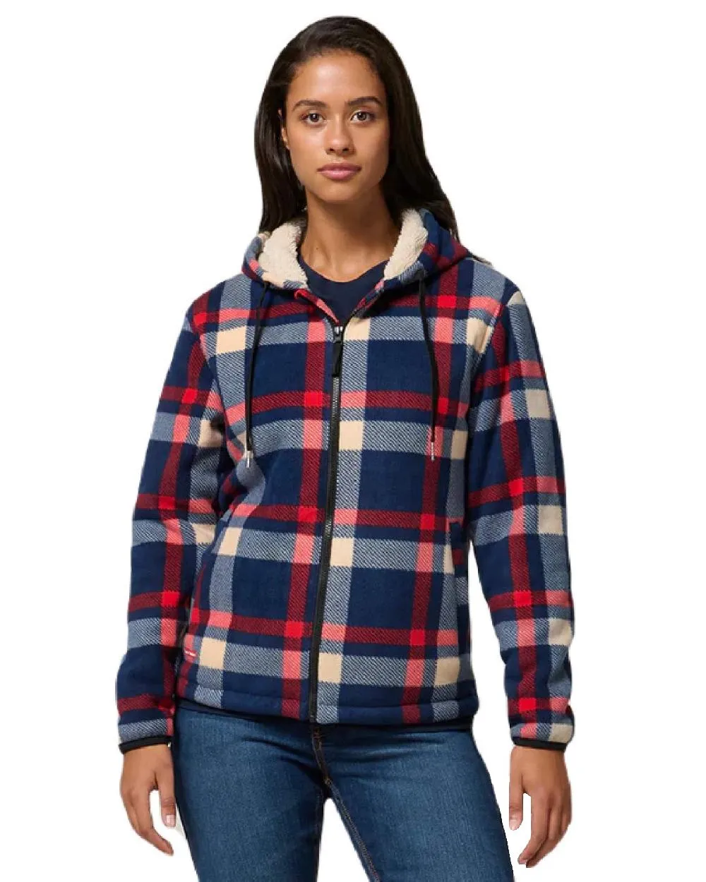 Hard Yakka Womens Check Zoodie Workwear Fleece Jackets