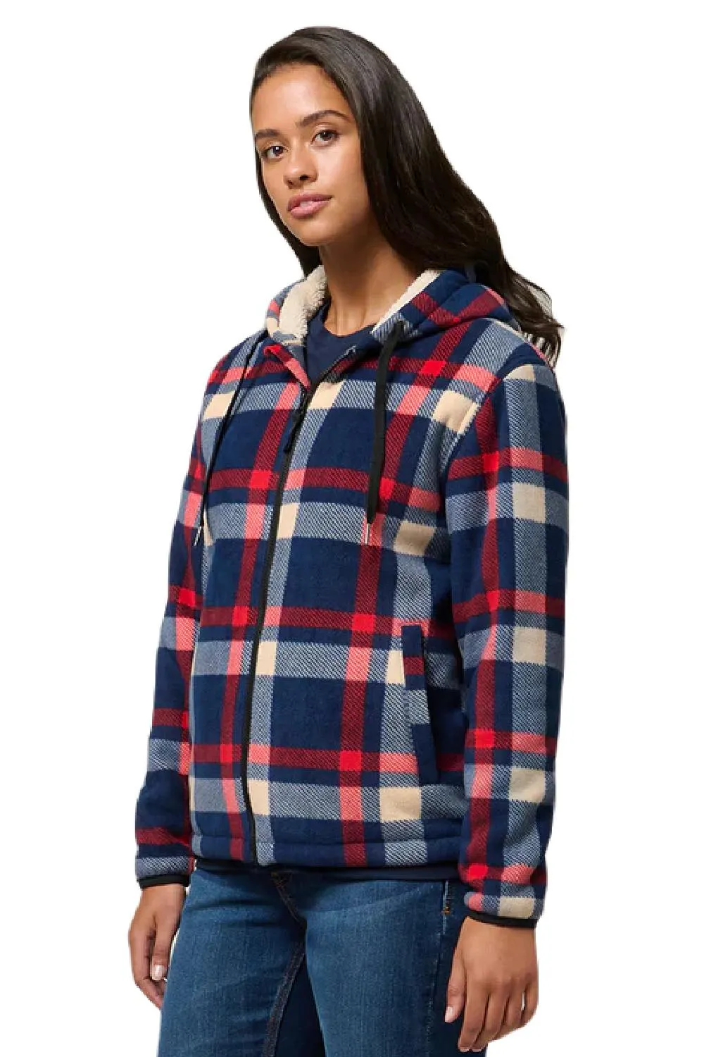 Hard Yakka Womens Check Zoodie Workwear Fleece Jackets