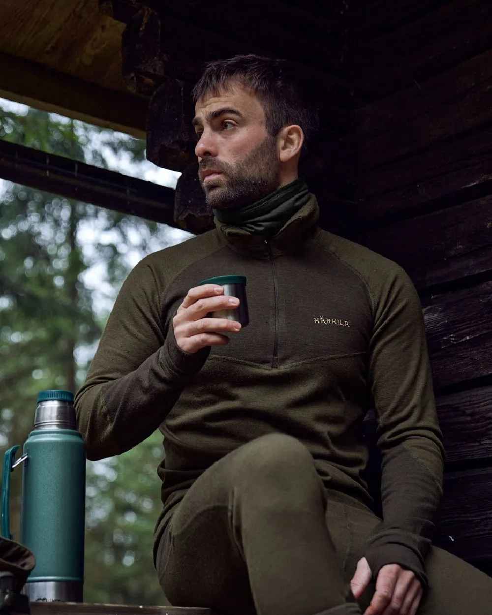 Harkila Base Warm Zip Neck Warm Sweatshirts for Men