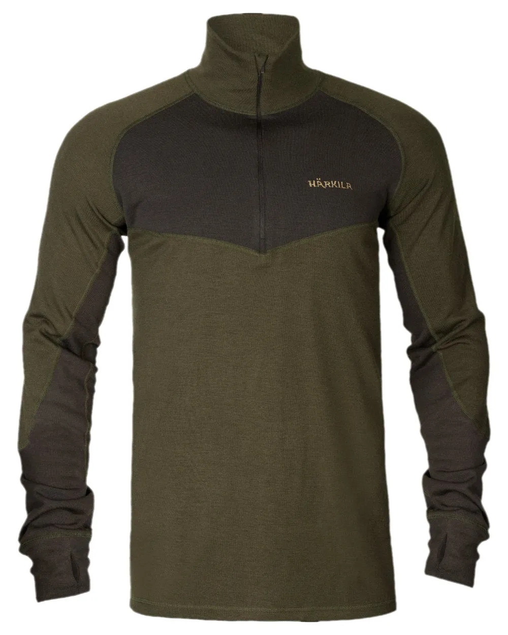 Harkila Base Warm Zip Neck Cotton Crew Sweatshirts