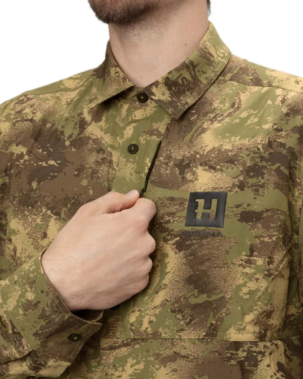 Harkila Deer Stalker Camo Long Sleeve Shirt Harkila Button Shirts