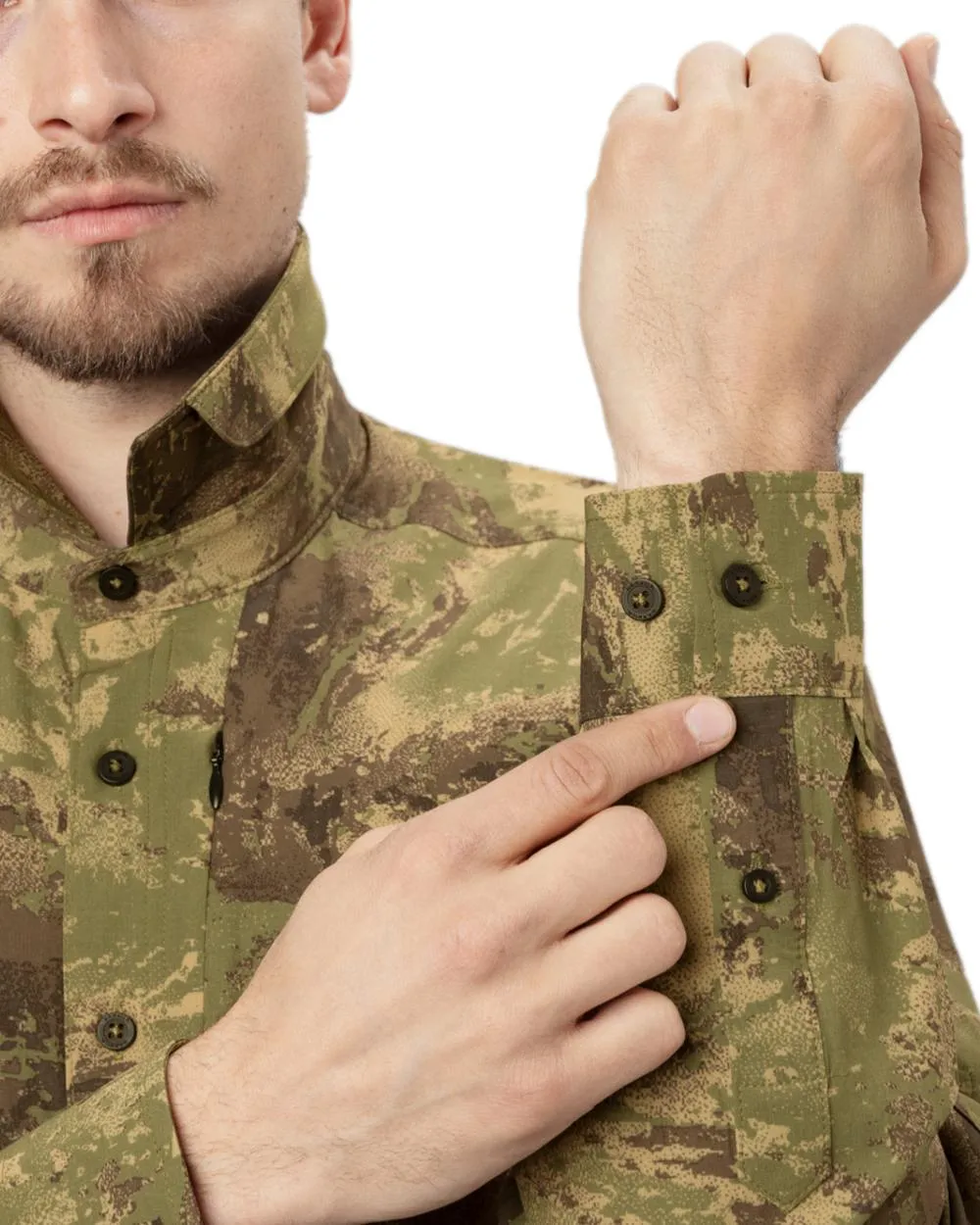 Harkila Deer Stalker Camo Long Sleeve Shirt Shooting Field Shirts Men