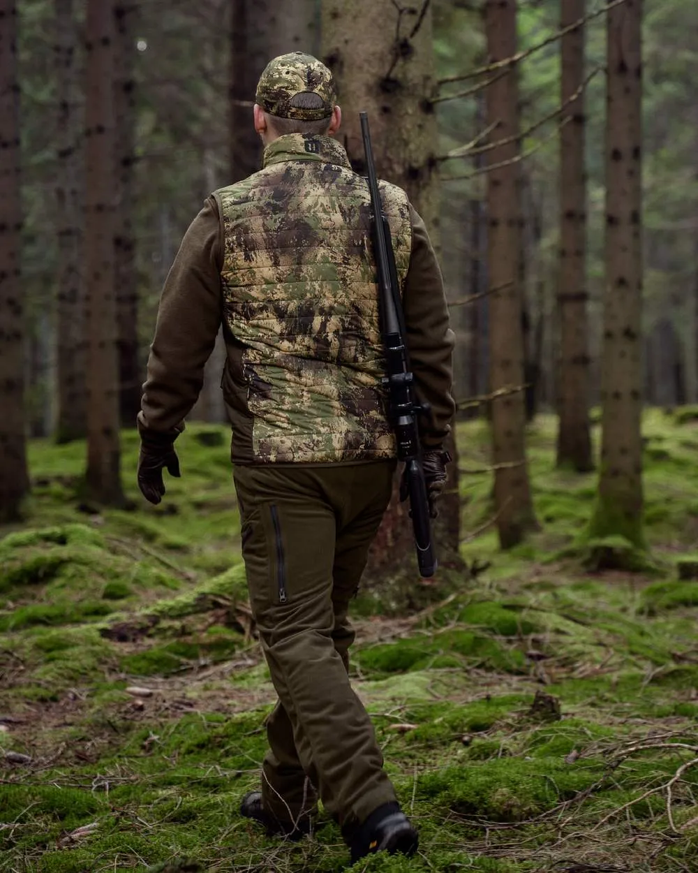 Harkila Deer Stalker Camo Reversible Packable Waistcoat Long Sleeve Cotton Shirts