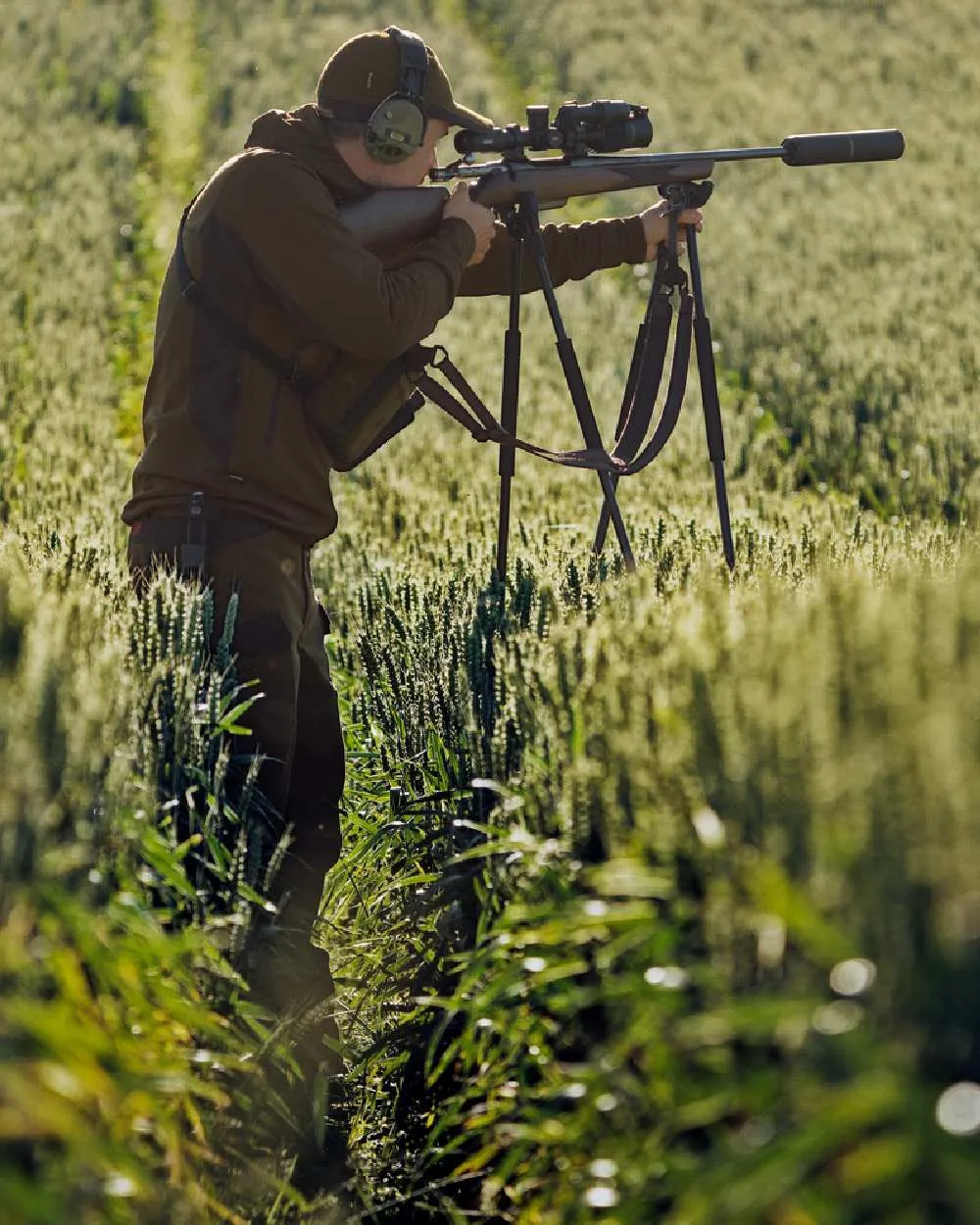 Harkila Deer Stalker Fleece Hoodie Men's Jackets and Coats
