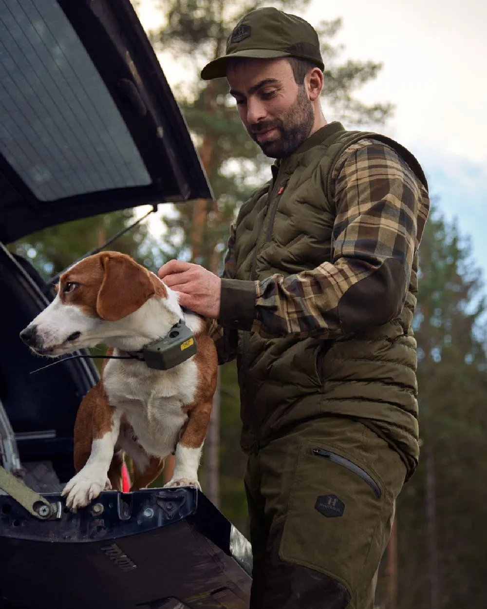Harkila Driven Hunt Insulated Waistcoat Tartan Plaid Shirts Men
