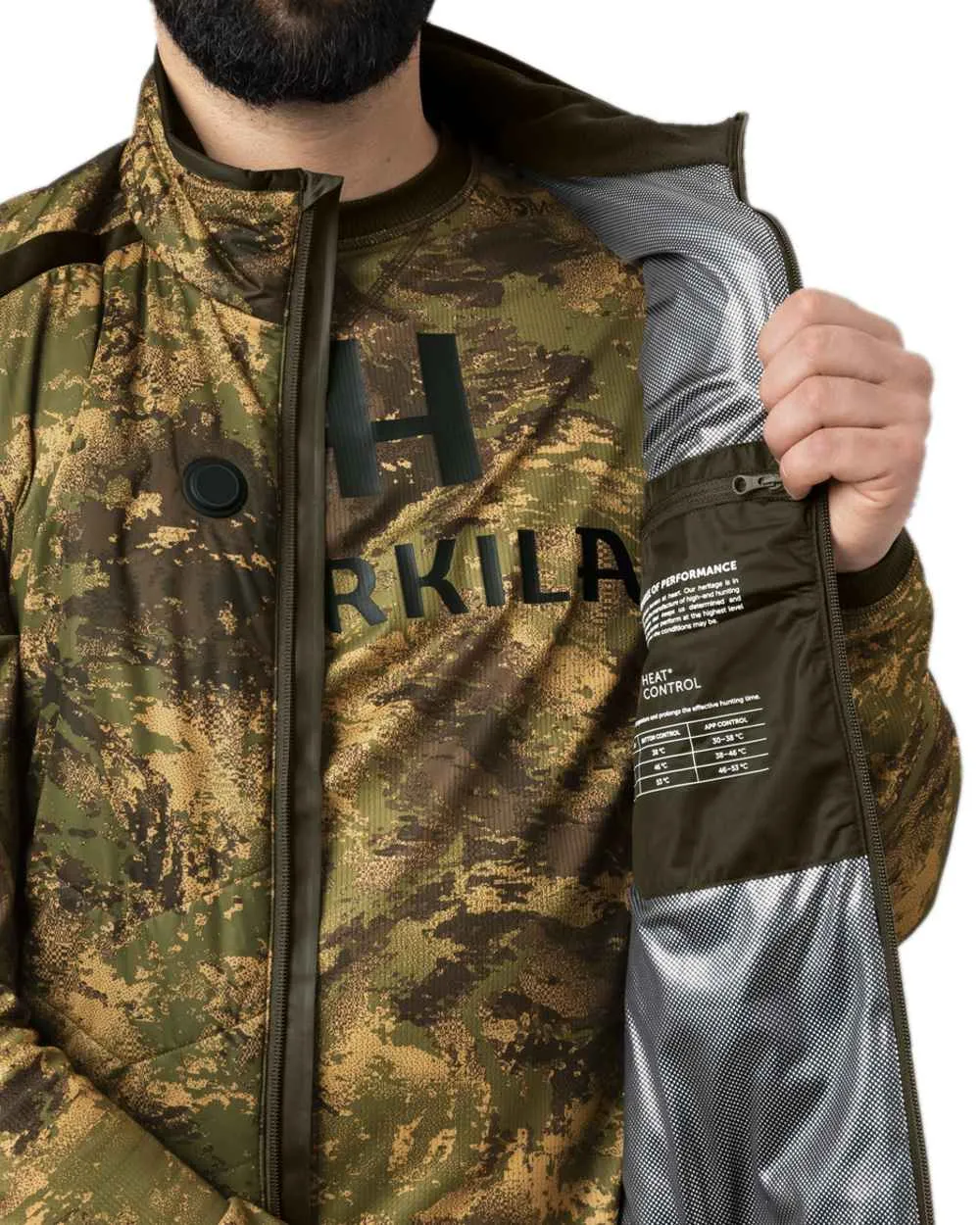 Harkila Heat Camo Waistcoat Tartan Plaid Shirts Men
