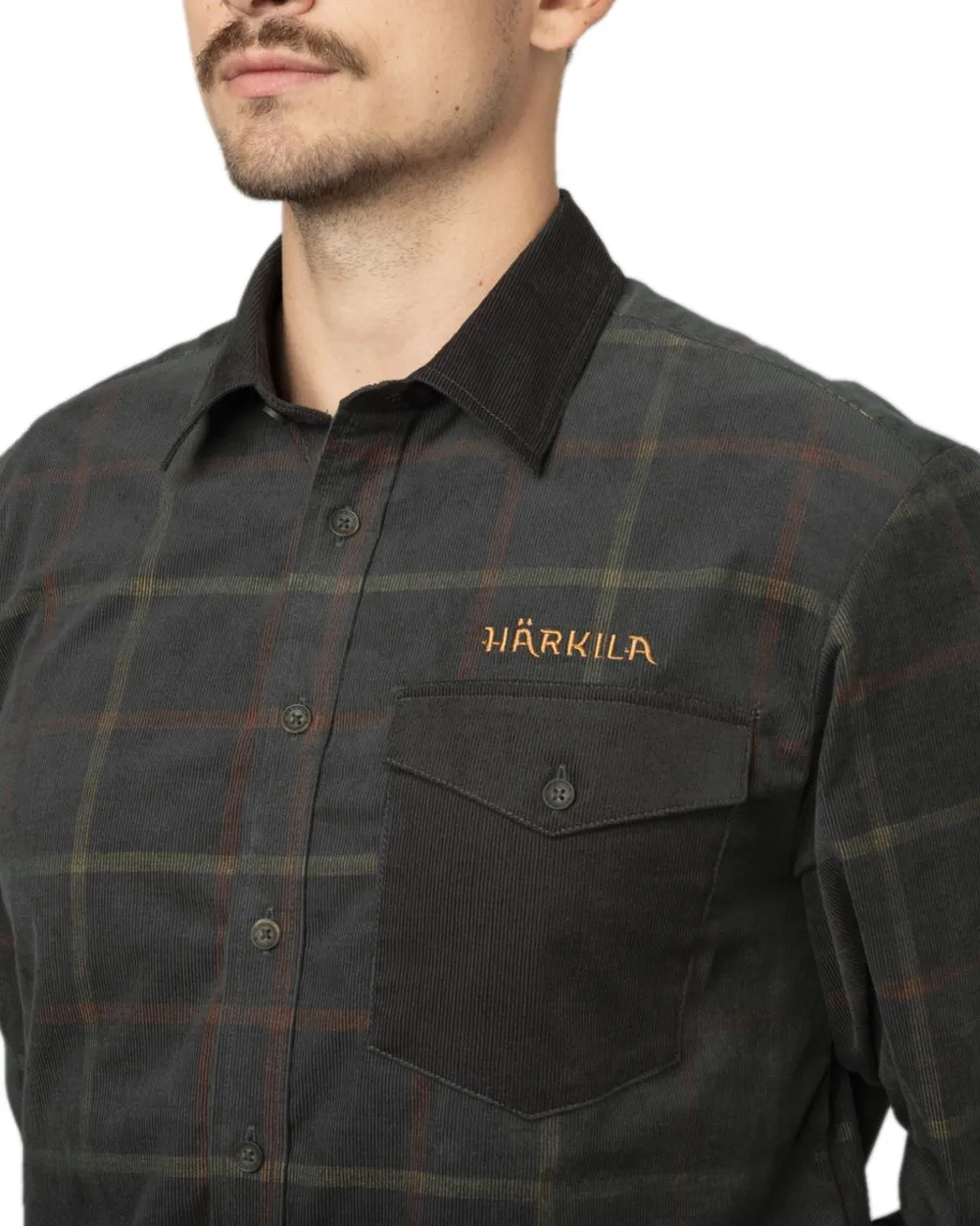 Harkila Kaldfjord Corduroy Check Shirt Harkila Button Shirts