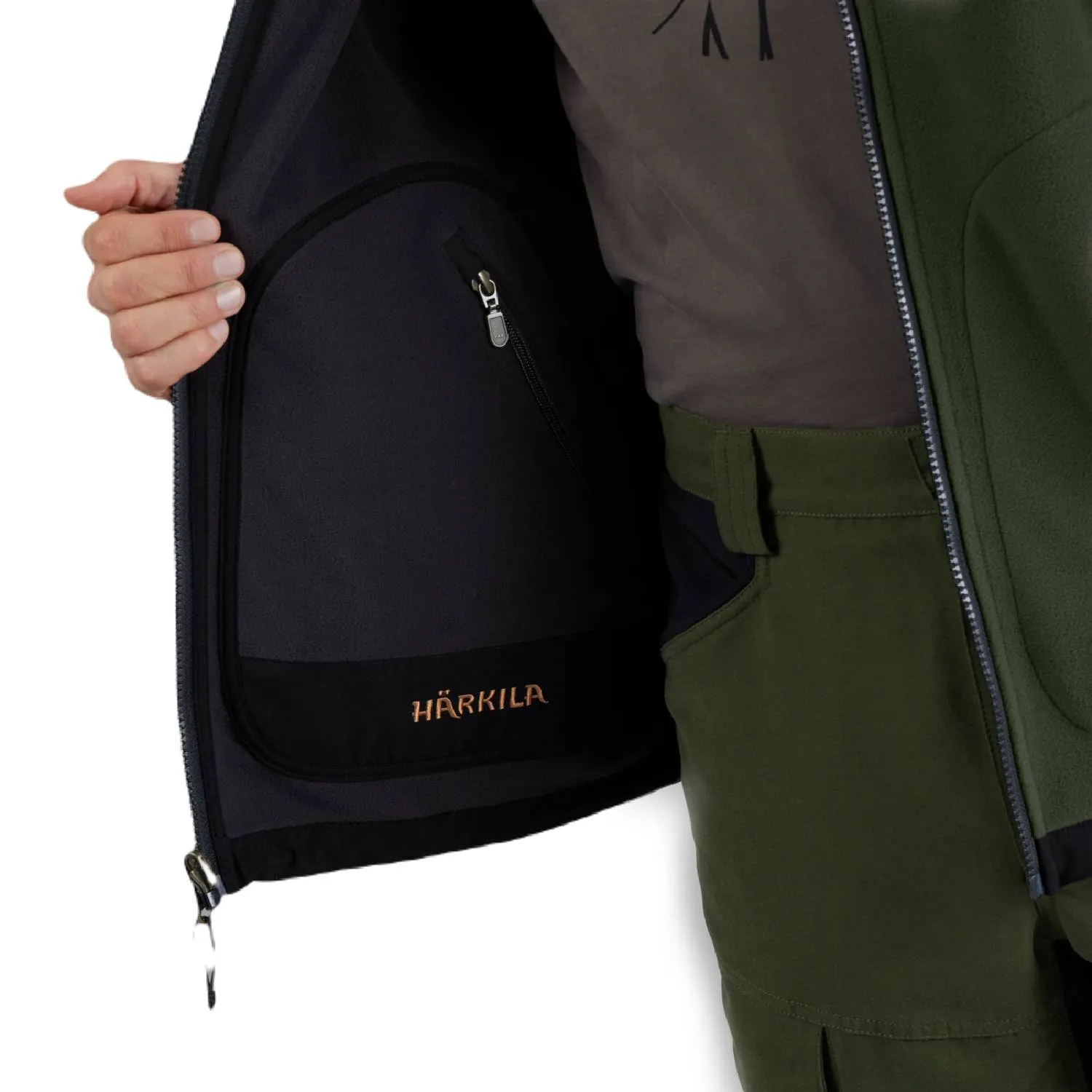 Harkila Kamko Reversible Windstopper Fleece Jacket Hunting Fleece Jackets