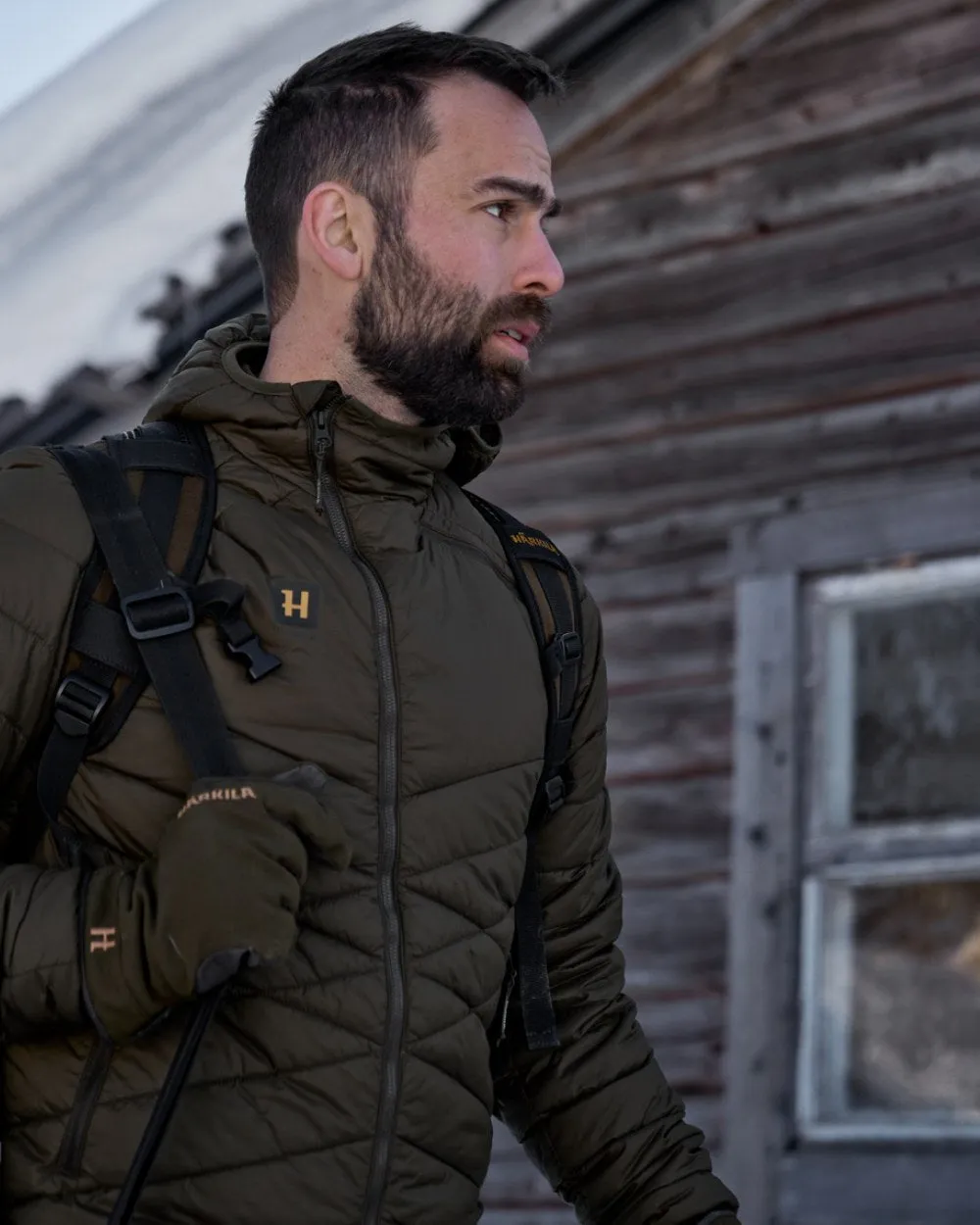 Harkila Logmar Insulated Packable Hooded Jacket Men's Hunting Shell Jacket