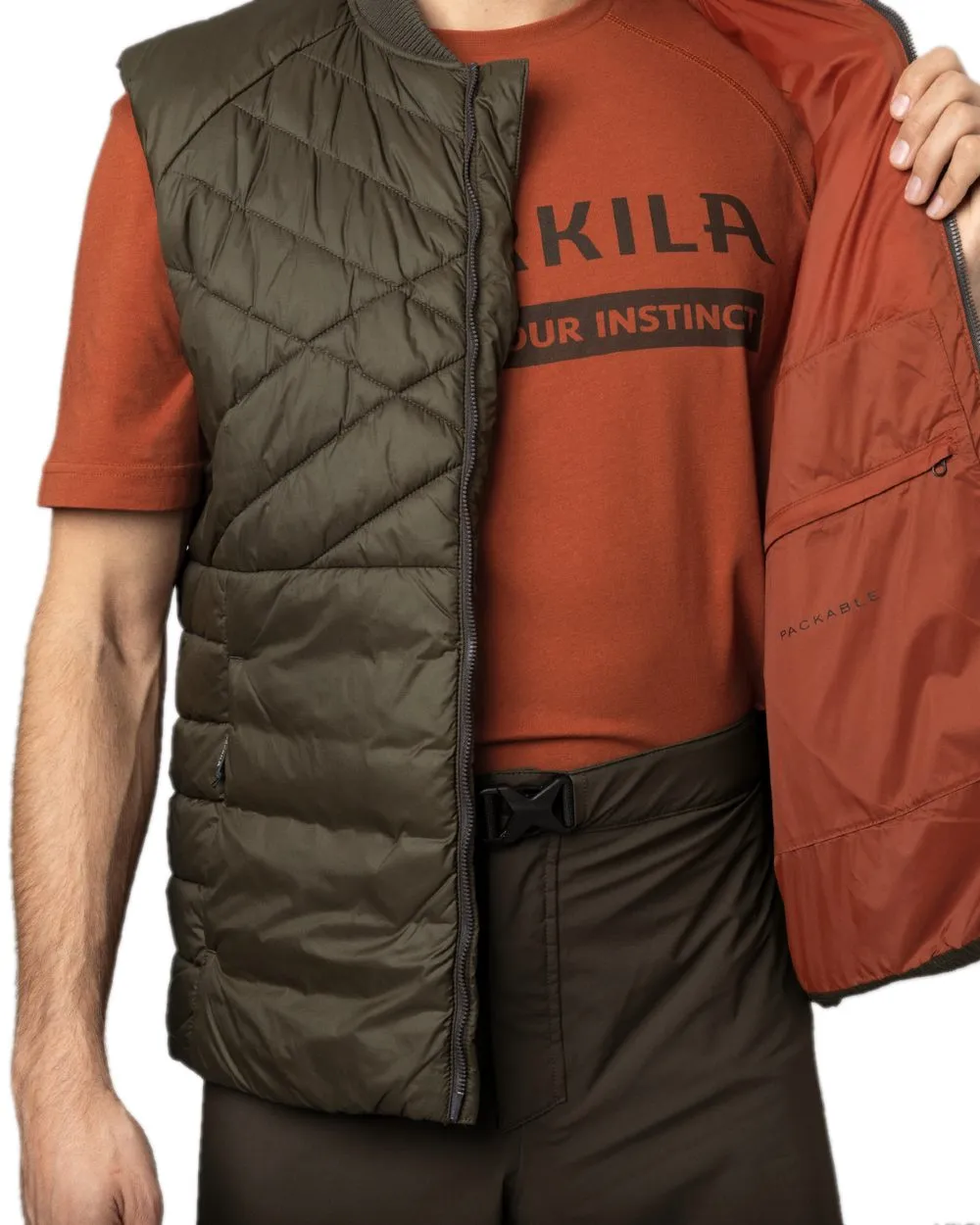 Harkila Logmar Insulated Packable Waistcoat Tartan Plaid Shirts Men