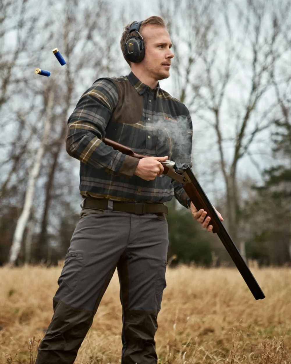 Harkila Mens Jarne Shooting Shirt Bushcraft Flannel Shirts