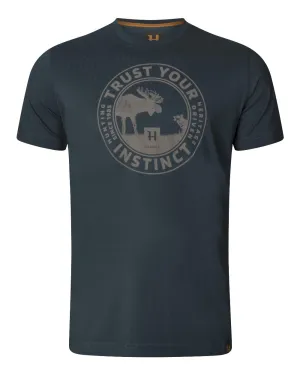Harkila Moose Short Sleeve T-Shirt Cotton Crew Neck Tees Men