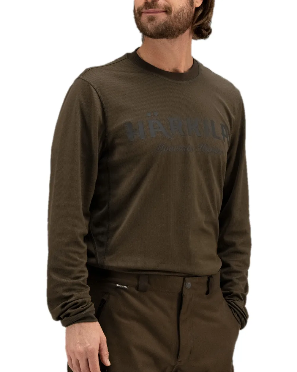 Harkila Mountain Hunter Long Sleeve T-Shirt Warm Sweatshirts for Men