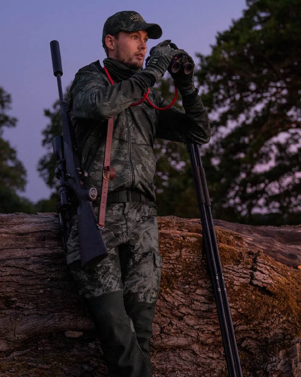 Harkila NOCTYX Camo Fleece Jacket Men's Jackets and Coats