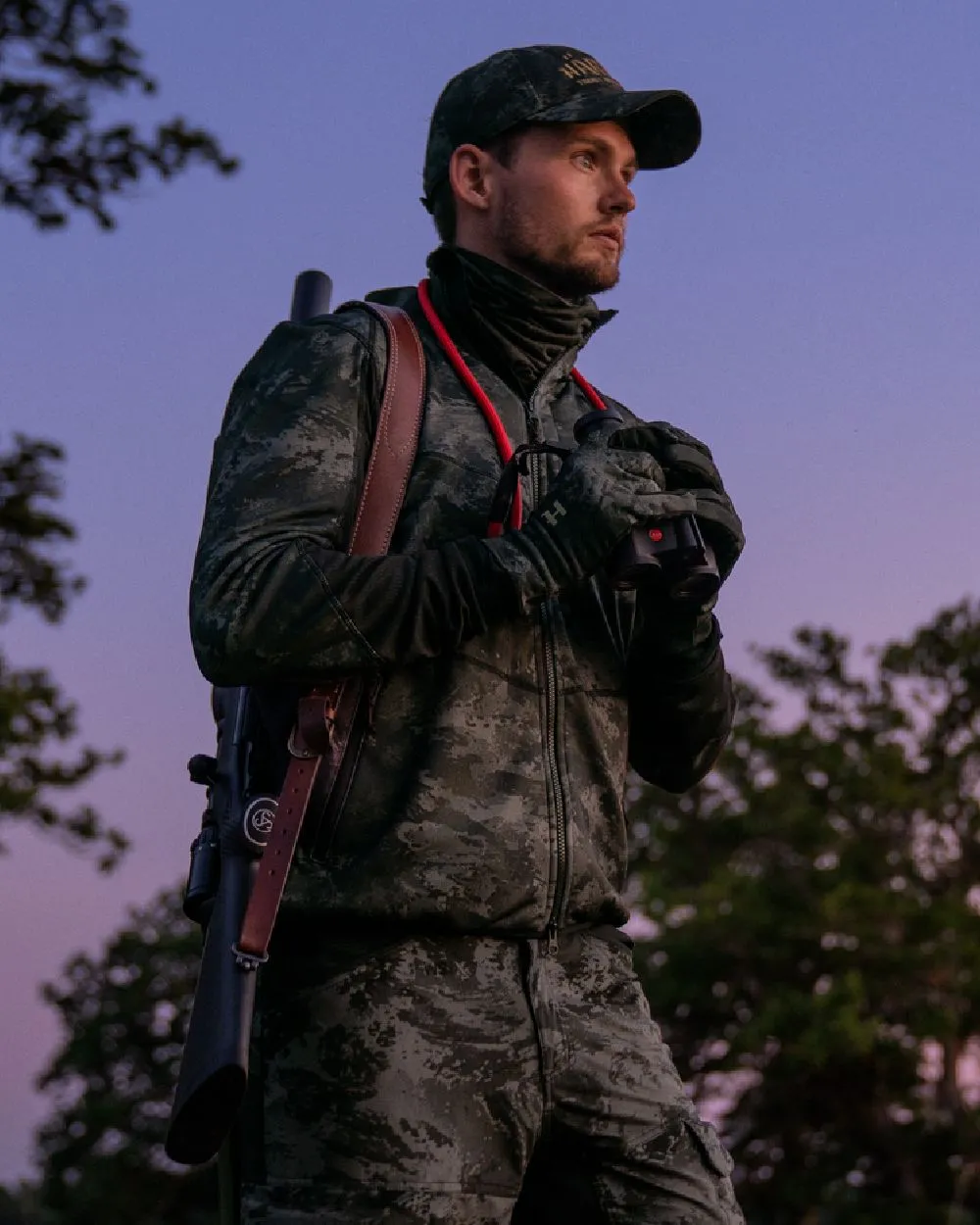 Harkila NOCTYX Camo Fleece Jacket Men's Jackets and Coats