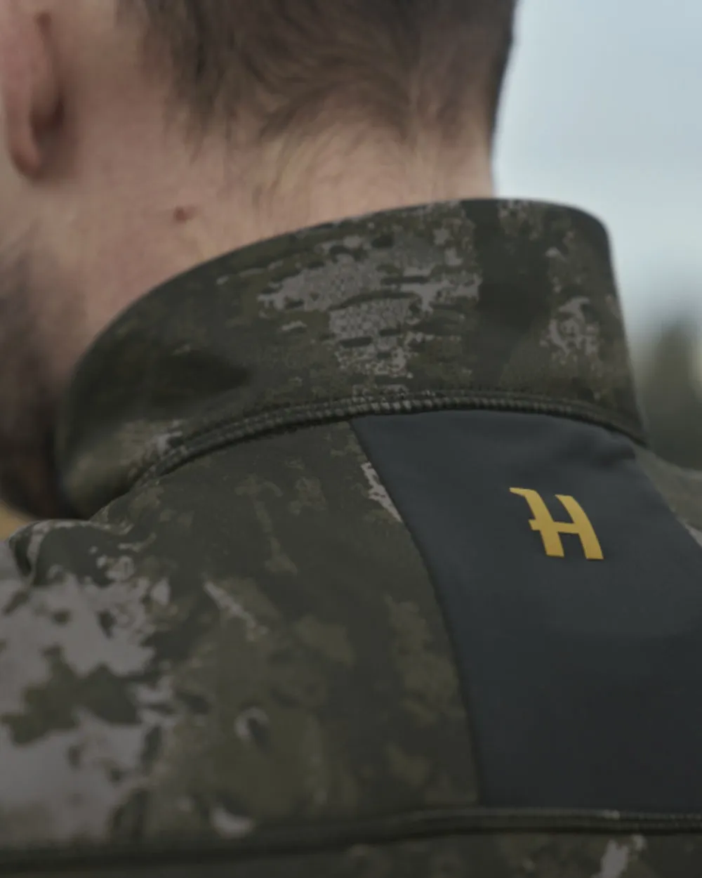 Harkila NOCTYX Camo Full Zip Fleece Jacket Men's Jackets and Coats