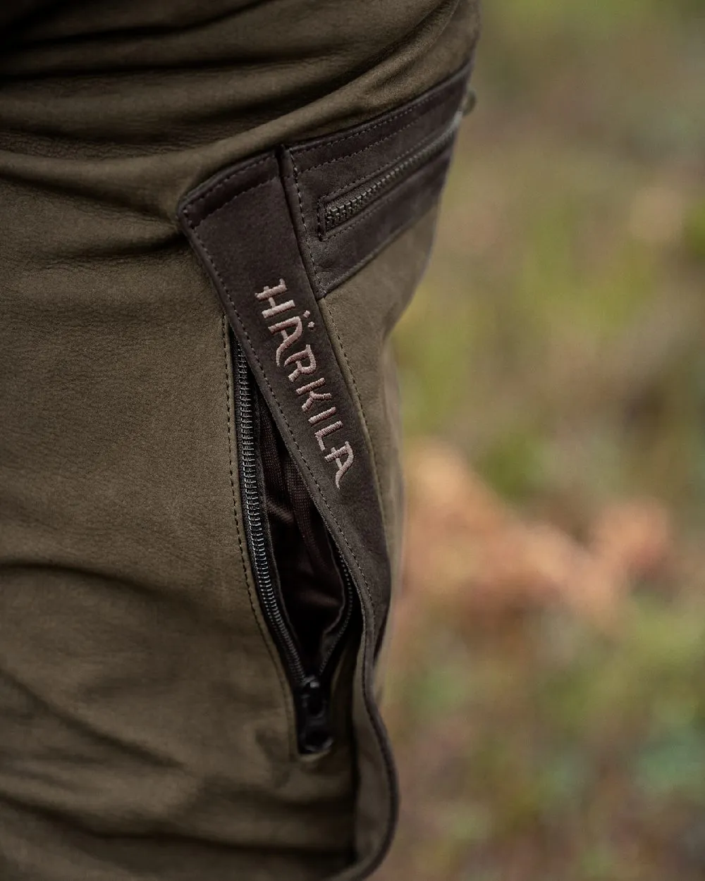 Harkila Pro Hunter Leather Trousers Shooting Field Pants