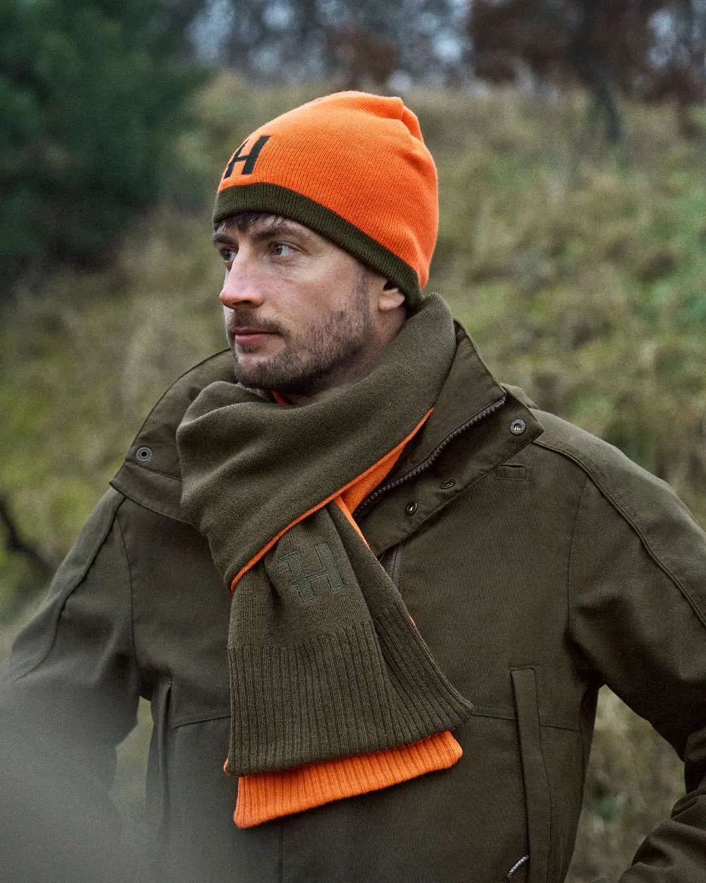 Harkila Reversible Beanie Warm Beanies for Winter
