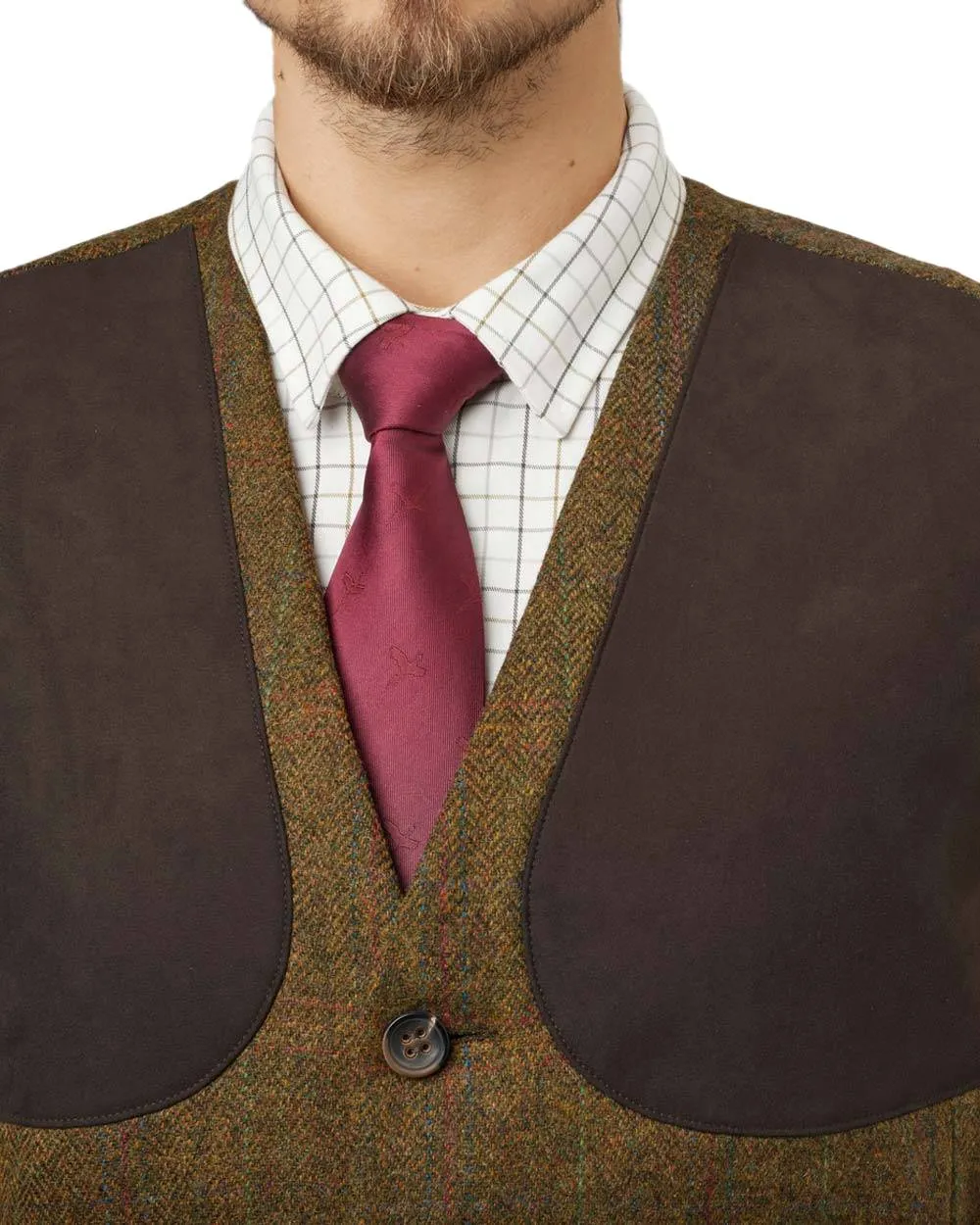 Harkila Stornoway 2.0 Tweed Shooting Waistcoat Long Sleeve Cotton Shirts