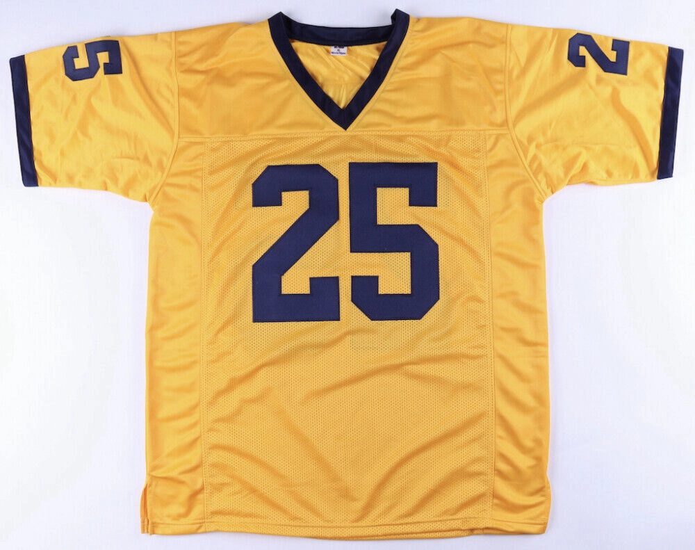Hassan Haskins Signed Michigan Wolverines Throwback Jersey (JSA COA) Titans R.B.