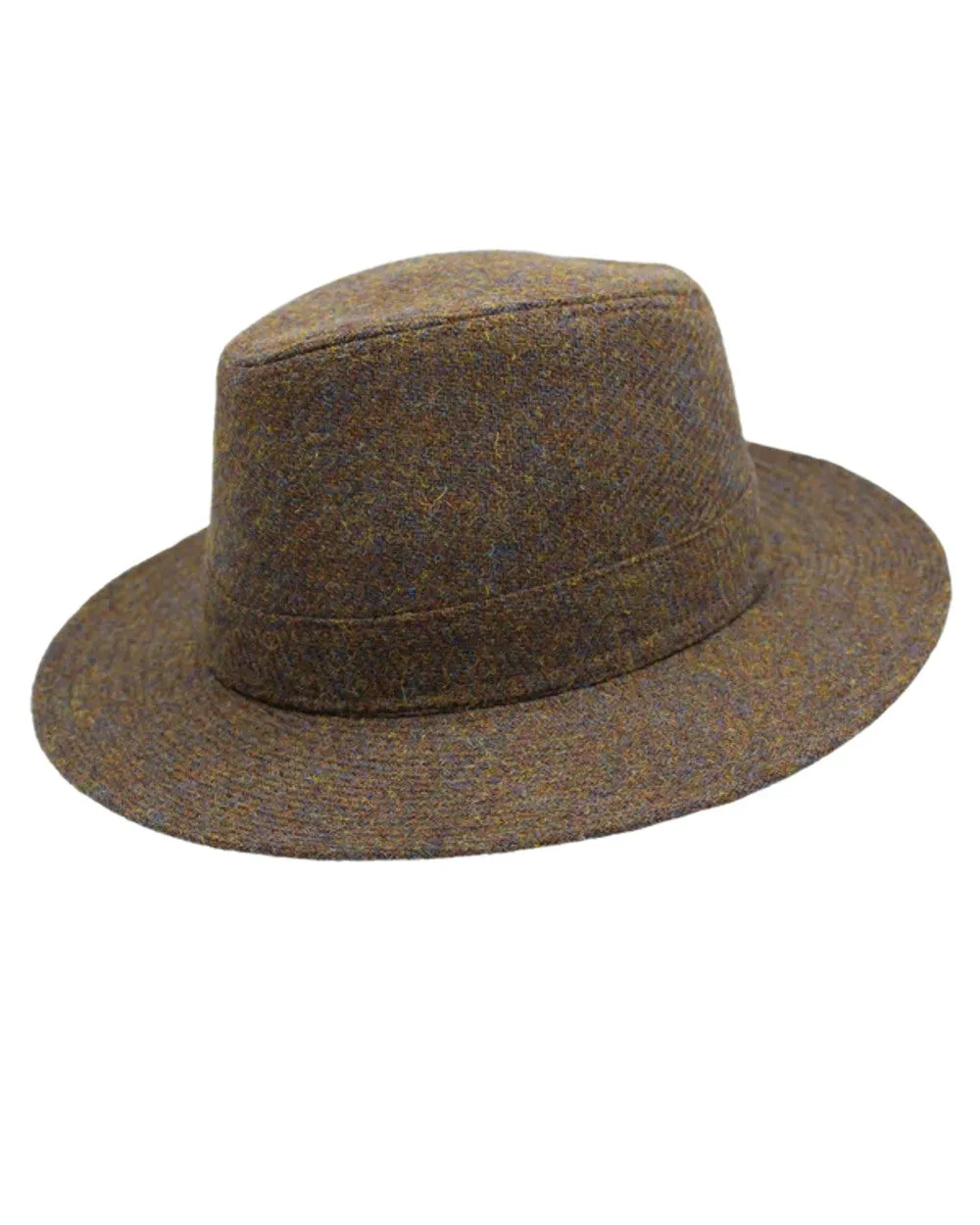 Heather Denholm Harris Tweed Fedora Heather Beanie Cap Men