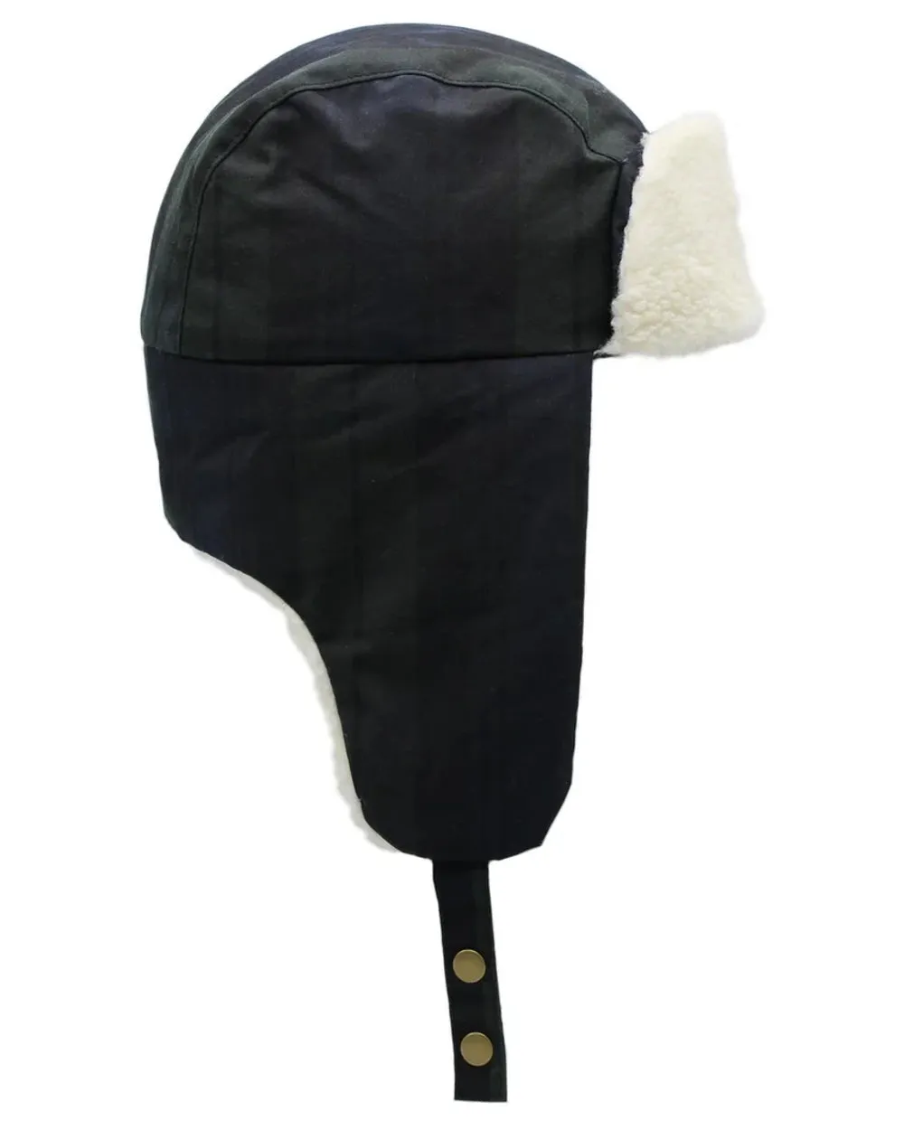 Heather Fraser Tartan Wax And Borg Trapper Hat Wide Brim Farming Hats