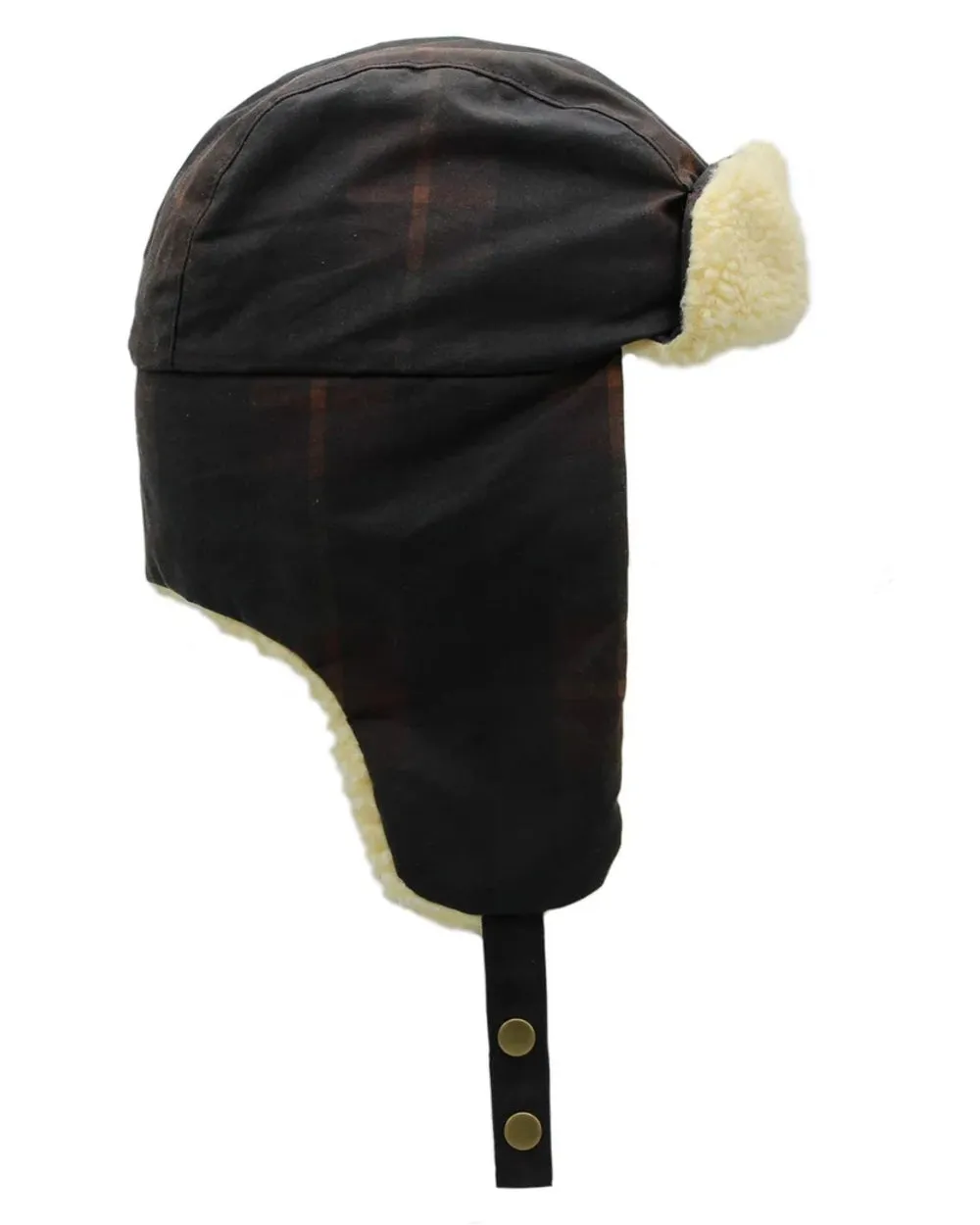 Heather Fraser Tartan Wax And Borg Trapper Hat Farming Sun Protection Hats