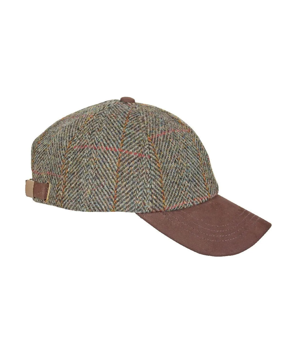 Heather Glencairn Harris Tweed Leather Peak Baseball Cap Classic Country Hats