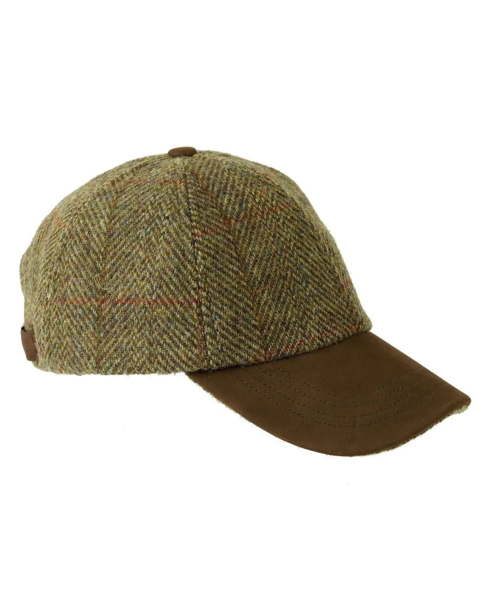 Heather Glencairn Harris Tweed Leather Peak Baseball Cap Farming Sun Protection Hats