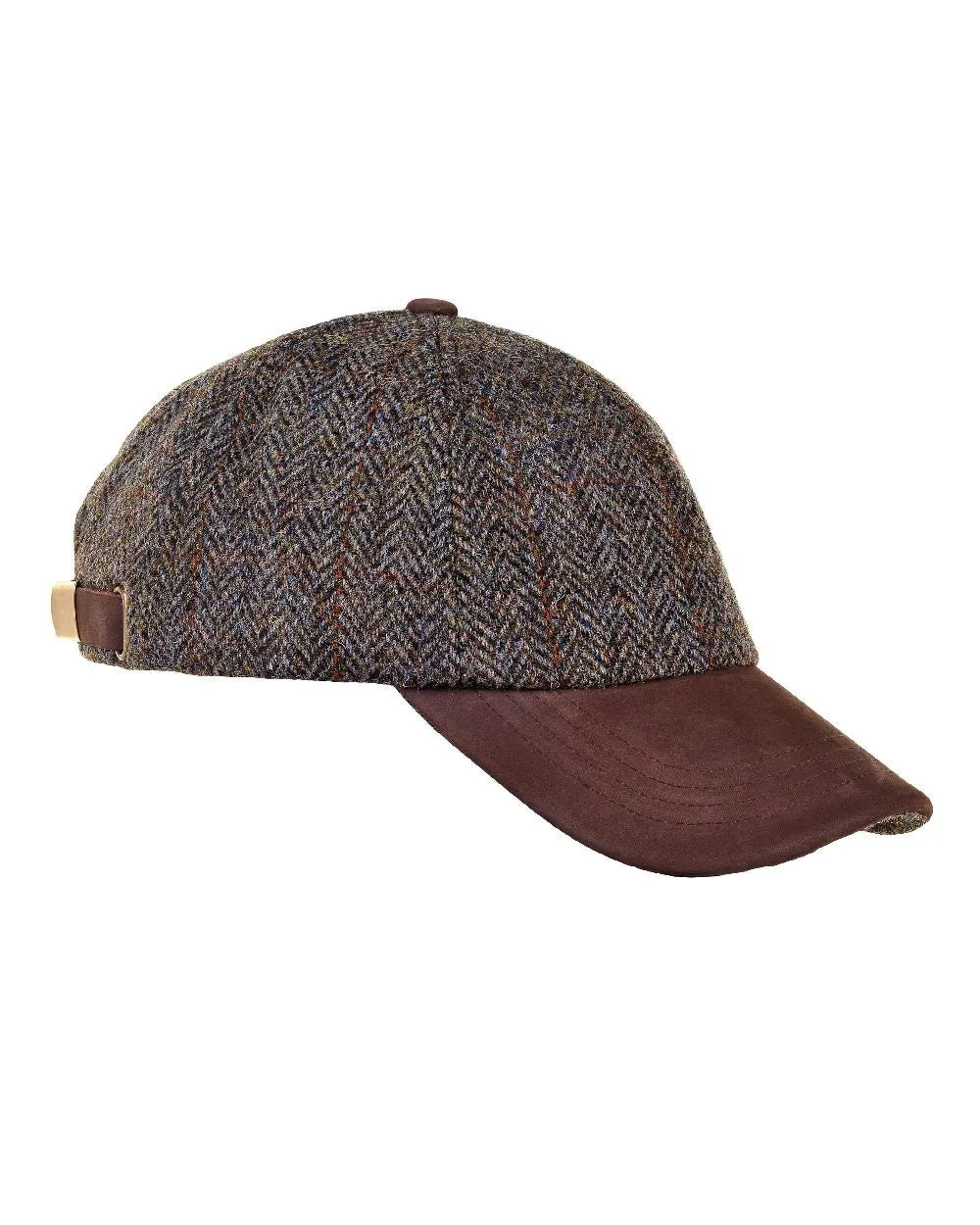 Heather Glencairn Harris Tweed Leather Peak Baseball Cap Farming Sun Protection Hats