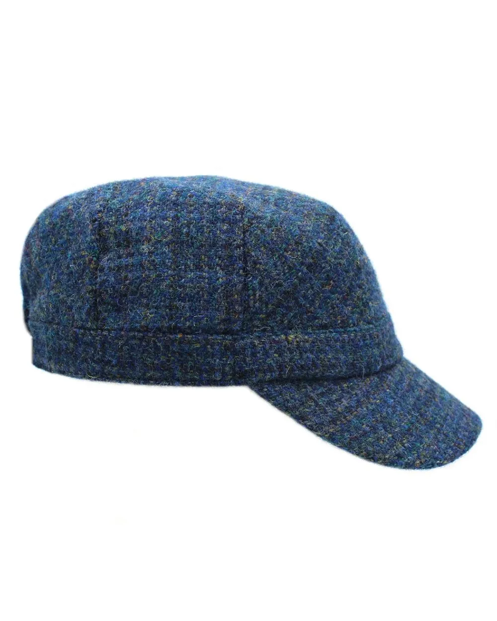 Heather Rhona Harris Tweed Cadet Cap Heather Beanie Cap Men