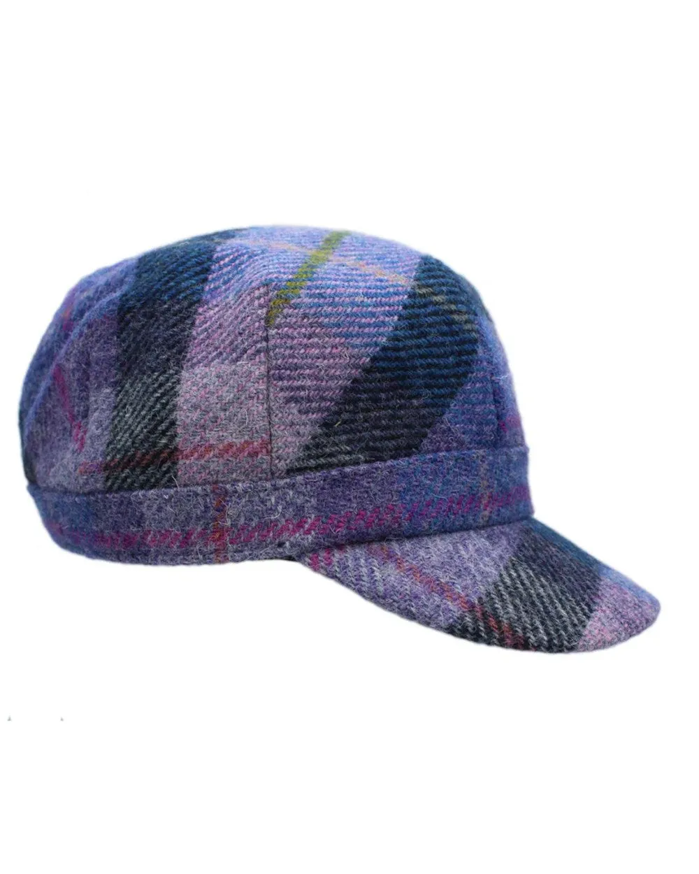 Heather Rhona Harris Tweed Cadet Cap Heather Beanie Cap Men