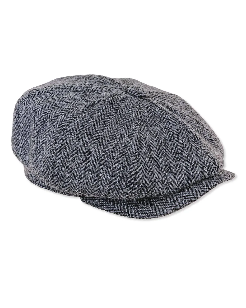 Heather Scott Newsboy Harris Tweed 8-Piece Cap Heather Outdoor Headwear