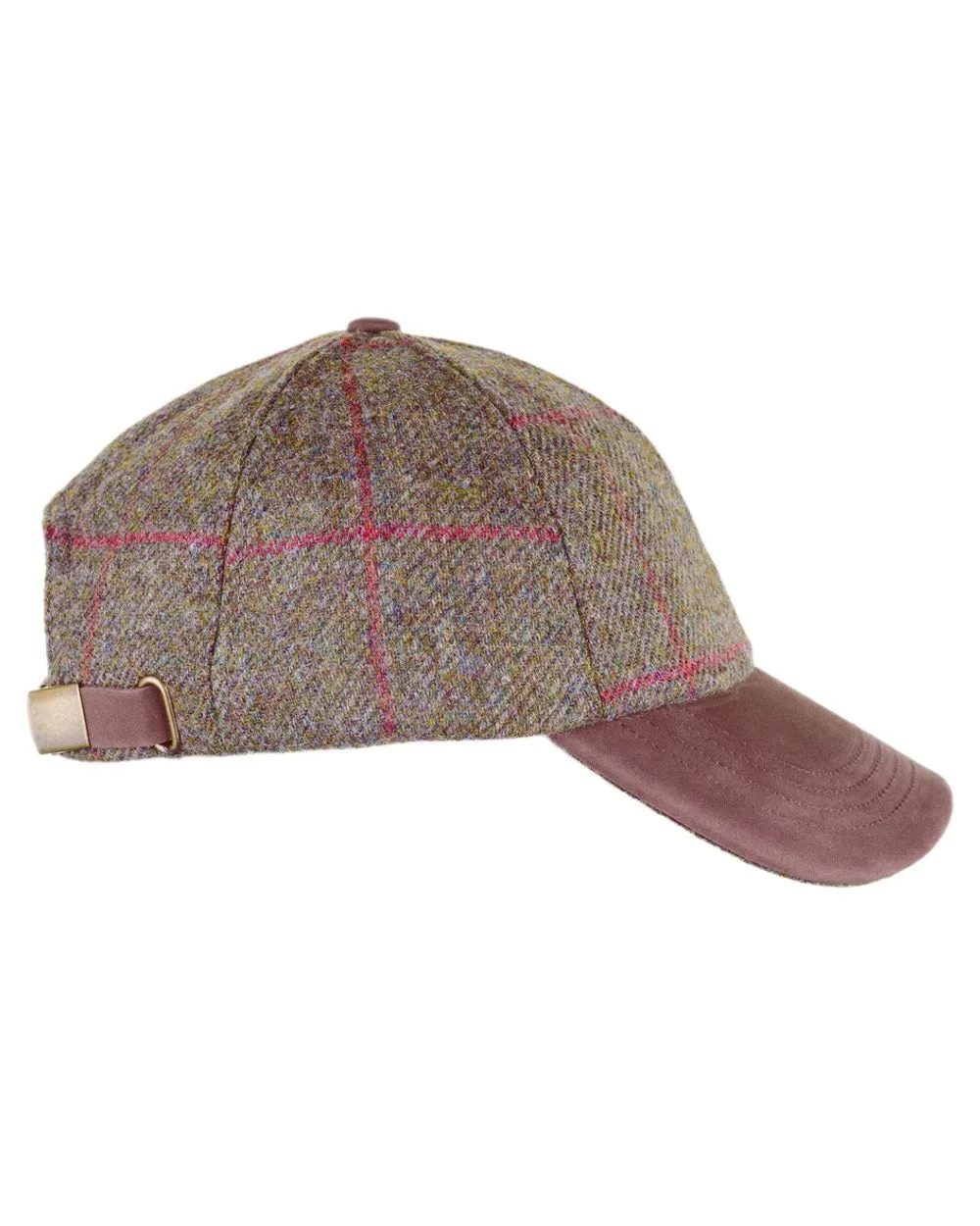 Heather Tyndrum British Tweed Leather Peak Baseball Cap Classic Country Hats