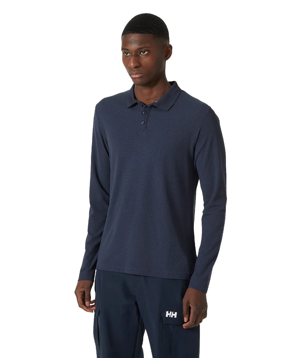 Helly Hansen Mens Crewline Long Sleeve Polo Shirt Sailing Performance Polos