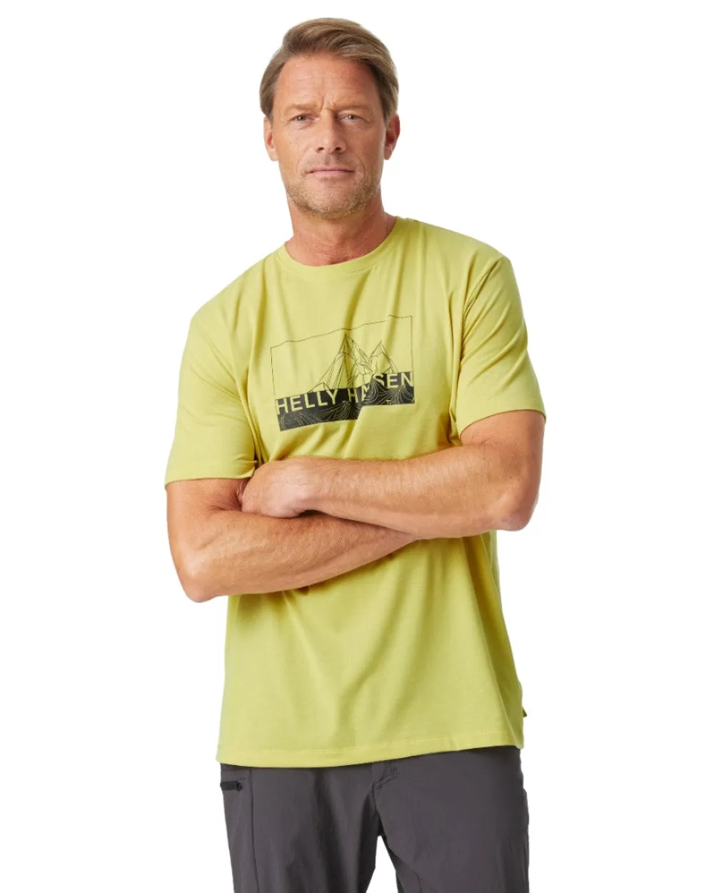 Helly Hansen Mens Skog Recycled Graphic T-Shirt Clearance Classic Fit T-Shirts Men