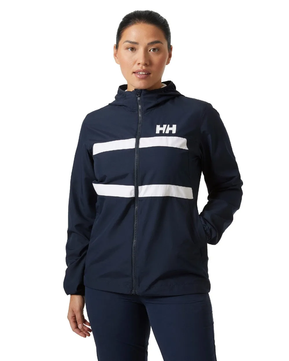 Helly Hansen Womens Salt Stripe Windbreaker Jacket Shooting Waterproof Jackets