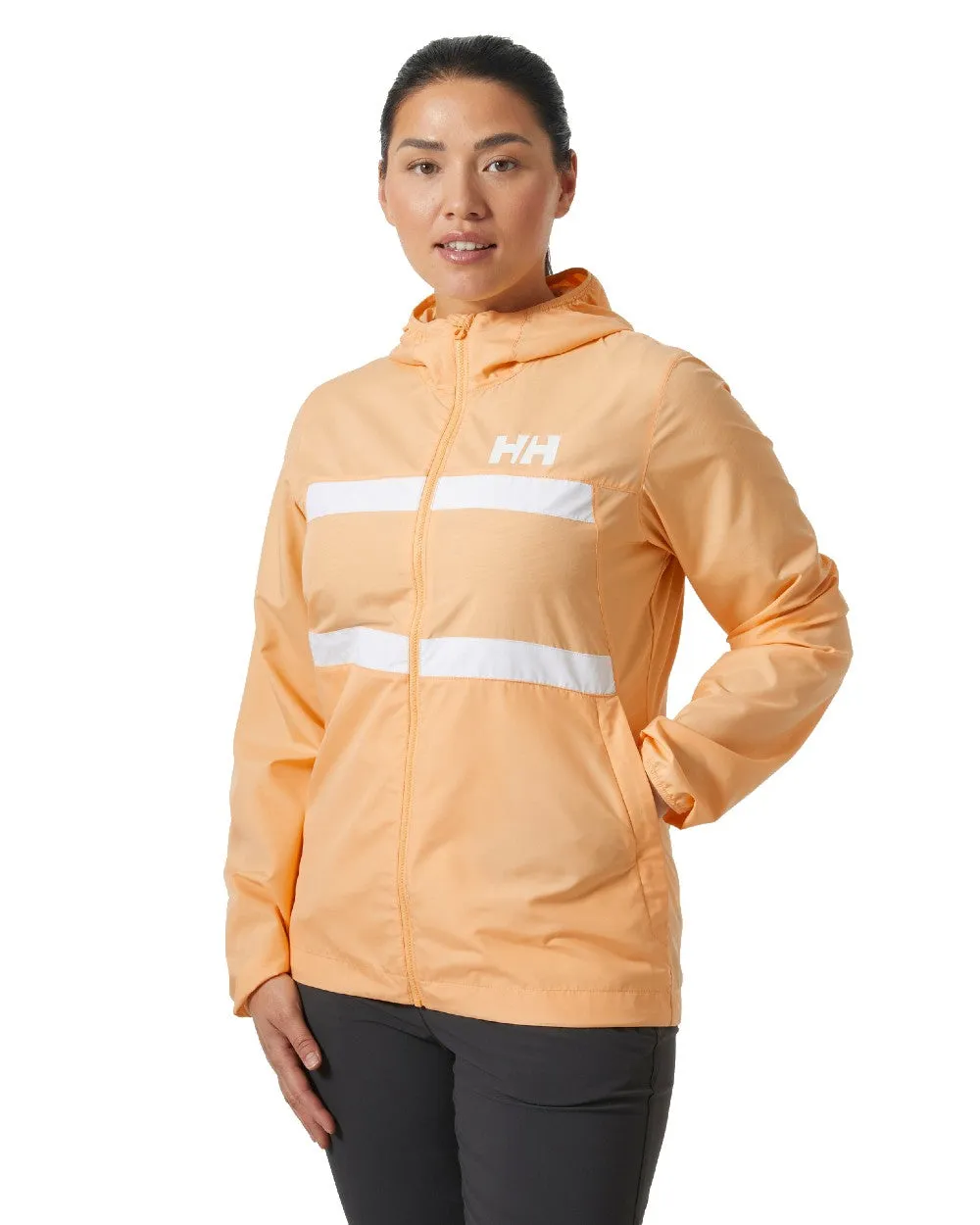 Helly Hansen Womens Salt Stripe Windbreaker Jacket Shooting Waterproof Jackets