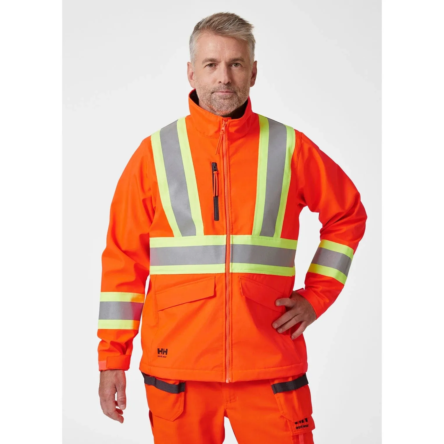 Walk with Power Born to Stand Out Helly Hansen Workwear - Men'S Alta Hi Vis Softshell Jacket Csa